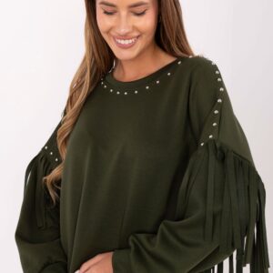 Bluza Damska Model IT-BL-21731.85 Khaki - Rue Paris