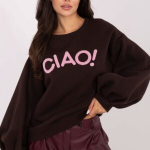 Bluza Damska Model RV-BL-A1044.78 Dark Brown - Rue Paris