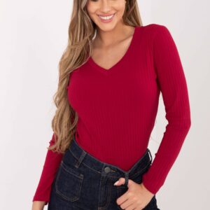Bluzka Model RV-BZ-A1054.34 Bordo - Rue Paris