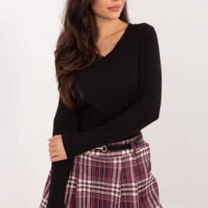 Bluzka Model RV-BZ-A1054.34 Black - Rue Paris