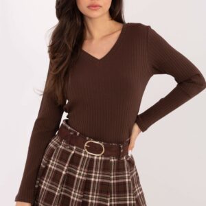 Bluzka Model RV-BZ-A1054.34 Dark Beige - Rue Paris