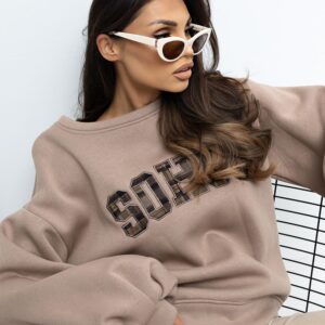 Bluza Damska Model RV-BL-A1040.03 Dark Beige - Rue Paris