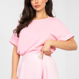 Bluzka Model RV-BZ-A1185.19 Light Pink - Rue Paris